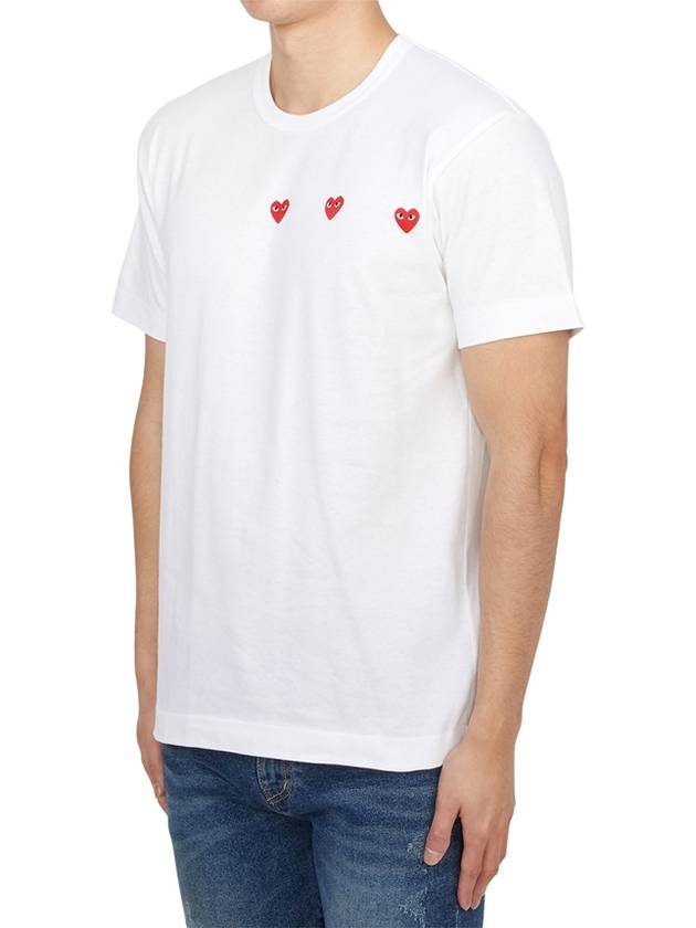 3 heart patch short sleeve t shirt white - COMME DES GARCONS PLAY - BALAAN 3