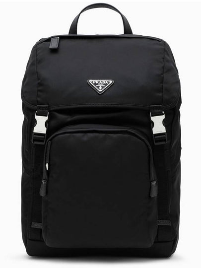 Re-Nylon Saffiano Leather Backpack Black - PRADA - BALAAN 2