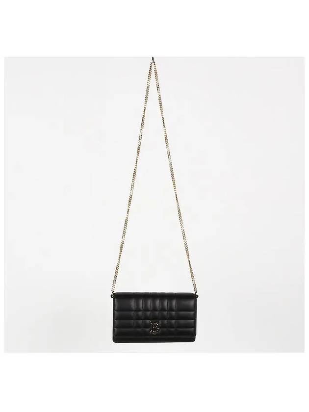 Lola Gold Logo Quilted Mini Cross Bag Black - BURBERRY - BALAAN 4