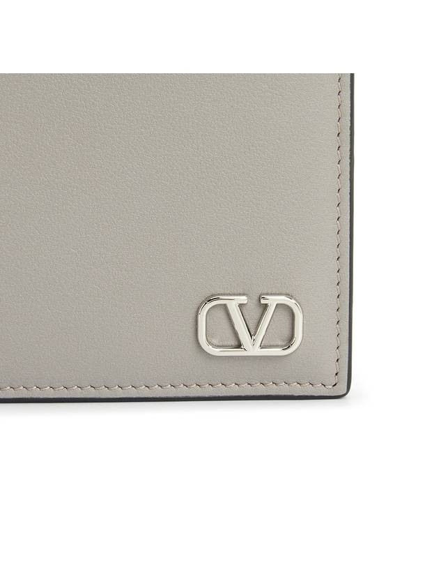 V Logo Signature Half Wallet Grey - VALENTINO - BALAAN 7