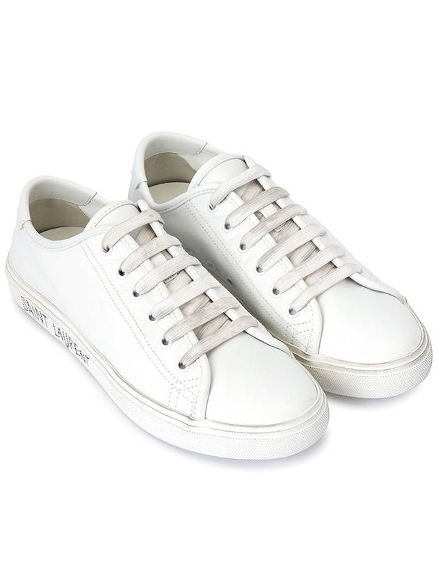 Men's Malibu Low Top Sneakers White - SAINT LAURENT - BALAAN 4