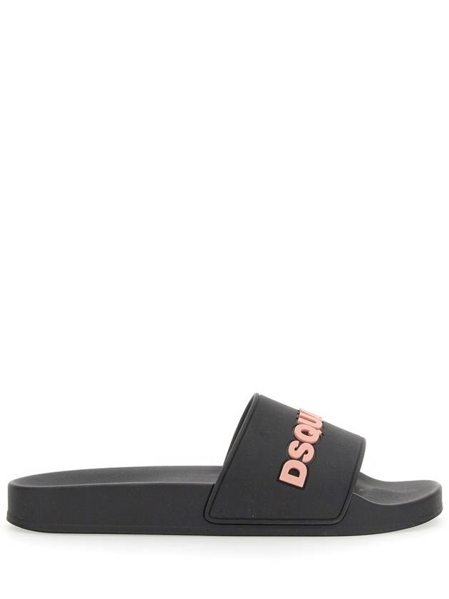 pink logo slippers black - DSQUARED2 - BALAAN 2