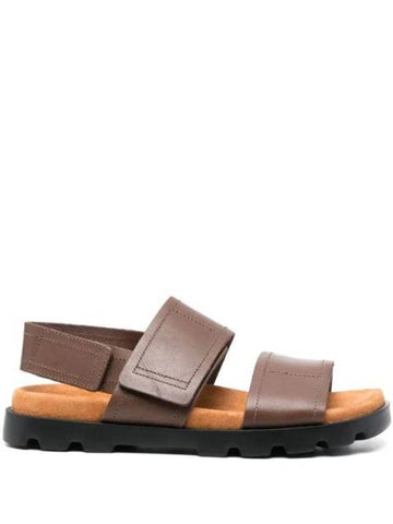 Brutus Leather 2 Strap Sandals Brown - CAMPER - BALAAN 1