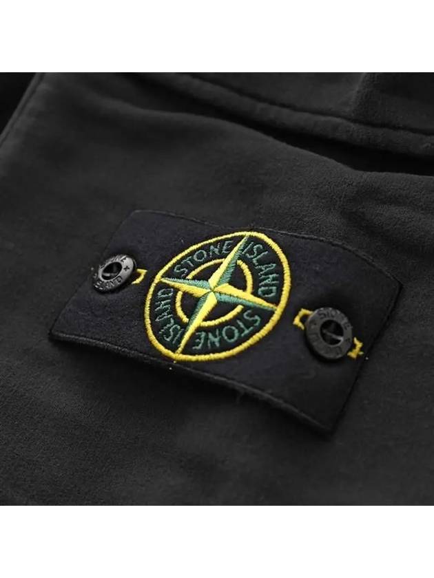 Cotton Wappen Patch Track Pants Black - STONE ISLAND - BALAAN 7