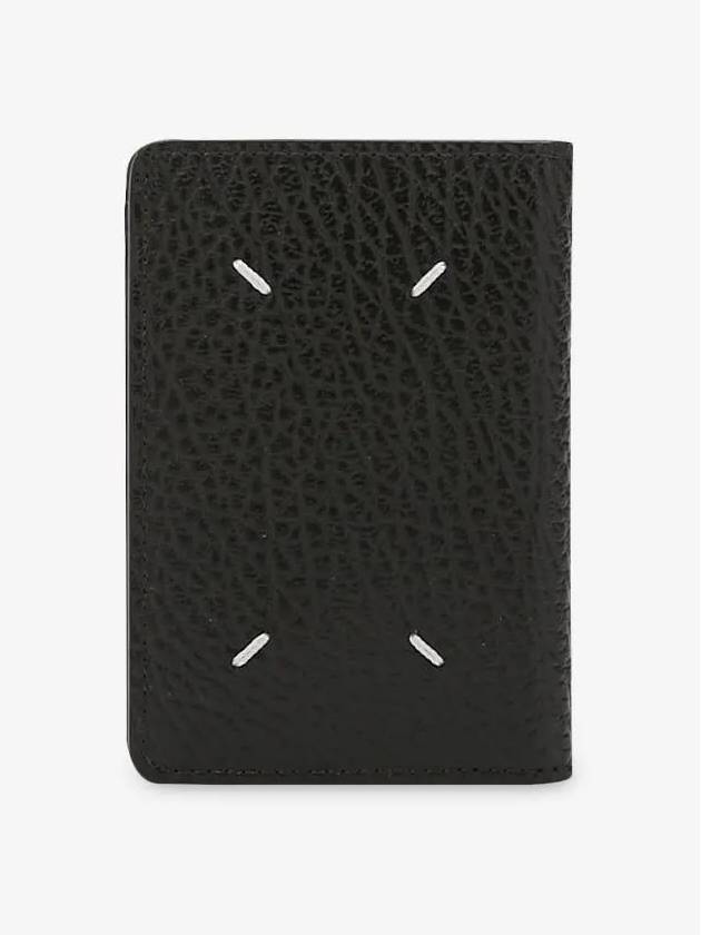 Bovine Leather Card Wallet Black - MAISON MARGIELA - BALAAN 3