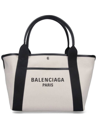 Women s Biarritz Medium Tote Bag Beige Black - BALENCIAGA - BALAAN 2