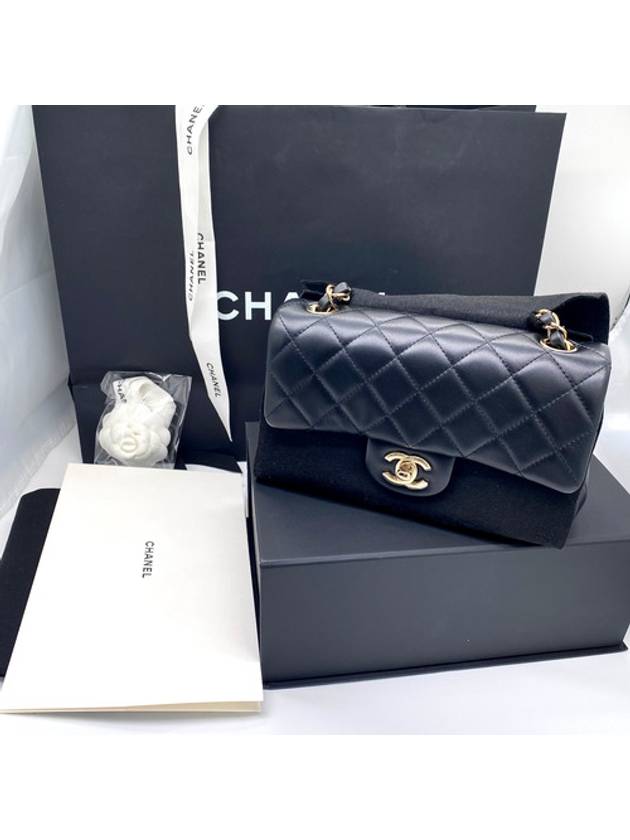 Classic Flap Mini Lambskin Shoulder Bag Black - CHANEL - BALAAN 3