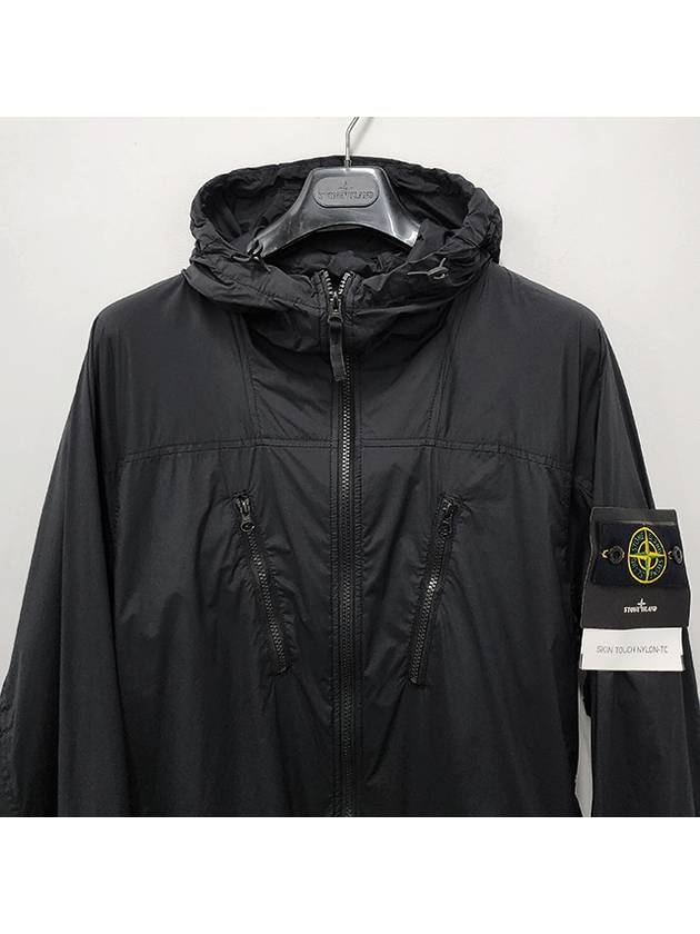 Skin Touch Nylon TC Hooded Jacket Black - STONE ISLAND - BALAAN 5