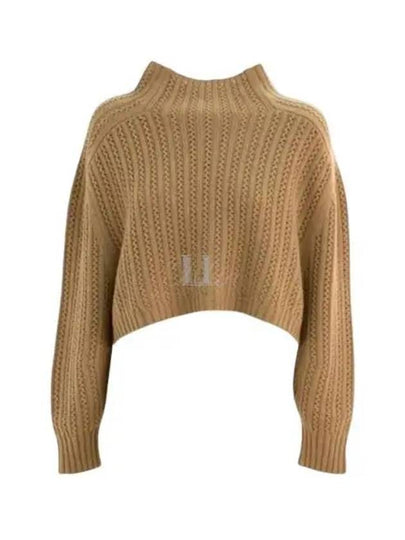 Hodeida Crop Knit Top Brown - MAX MARA - BALAAN 2