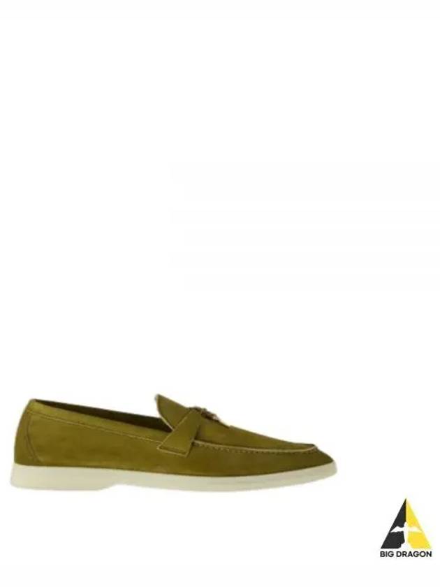 Summer Charms Walk Suede Loafers Green - LORO PIANA - BALAAN 2