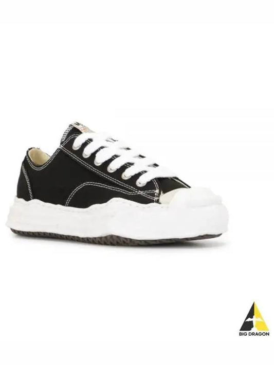 A05FW702 BLACK Hank OG Sole Canvas Low Top Sneakers - MIHARA YASUHIRO - BALAAN 1