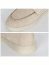 Triangle Logo Suede Loafers Beige - PRADA - BALAAN 6