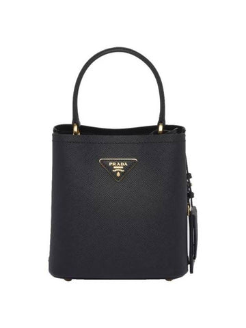 Small Saffiano Leather Tote Bag Black - PRADA - BALAAN 1