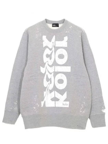 22WCM T09206 B Tops Logo Print Distressed Sweatshirt - KOLOR - BALAAN 1