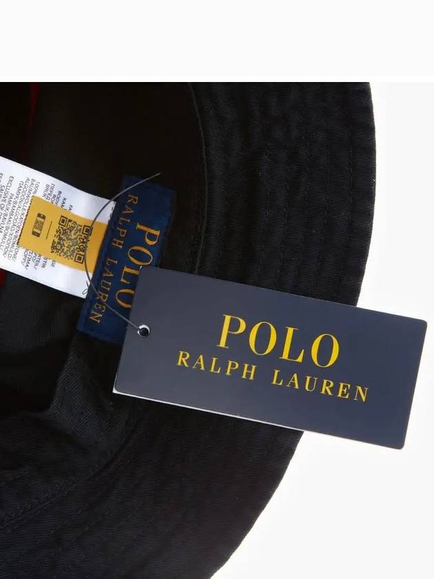Polo Bear Bucket Hat Black - POLO RALPH LAUREN - BALAAN 5