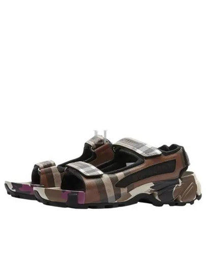 Check Arthur Sandals Brown - BURBERRY - BALAAN 2