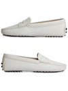 Women's Gommino Leather Driving Shoes White - TOD'S - BALAAN 3