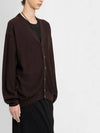 Relaxed Twisted Merino Wool Blend Cardigan Brown - LEMAIRE - BALAAN 5