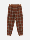 Check Fleece Track Pants Brown - BURBERRY - BALAAN 2