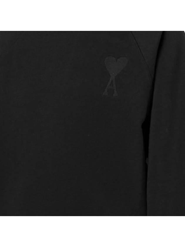 Heart Logo Overfit Sweatshirt Black - AMI - BALAAN 5