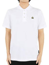 Men's Logo Patch Short Sleeve Polo Shirt White - MOOSE KNUCKLES - BALAAN 3