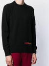 Lens Wappen Crew Neck Knit Top Black - CP COMPANY - BALAAN 5