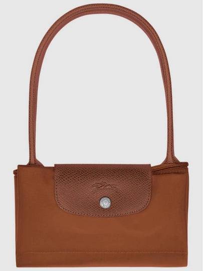 Le Pliage Green Medium Shoulder Bag Tote Cognac Brown - LONGCHAMP - BALAAN 2