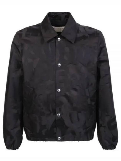 Logo Detailed Buttoned Jacket Black - ALEXANDER MCQUEEN - BALAAN 2