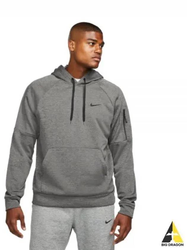 Thermafit Fitness Hoodie Charcoal Heather - NIKE - BALAAN 2