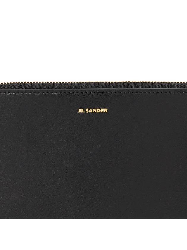 Envelope Calf Leather Pouch Bag Black - JIL SANDER - BALAAN 6