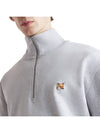 Fox Head Patch Half Zipper Sweatshirt Light Grey Melange - MAISON KITSUNE - BALAAN 4