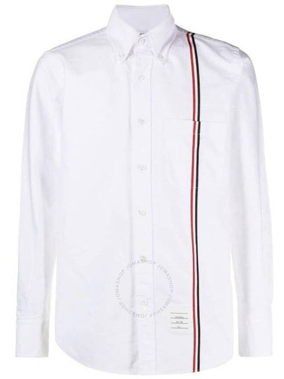 RWB Stripe Cotton Shirt White - THOM BROWNE - BALAAN 2