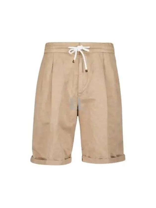 Drawstring Waist Bermuda Shorts Beige - BRUNELLO CUCINELLI - BALAAN 2