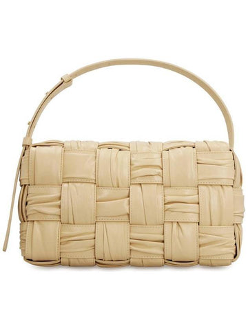 Brick Cassette Leather Shoulder Bag Beige - BOTTEGA VENETA - BALAAN 1