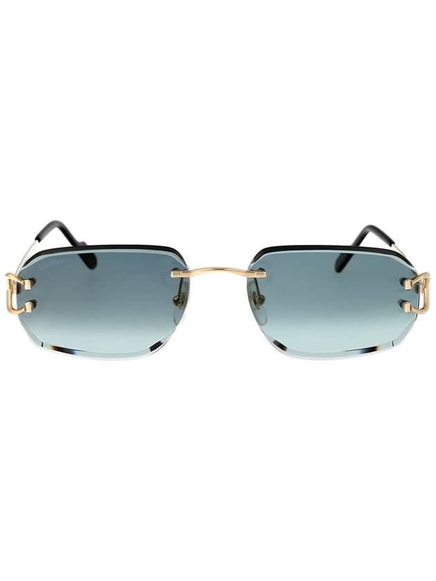 Eyewear Rimless Rectangular Frame Sunglasses CT0468S - CARTIER - BALAAN 2