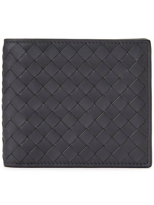 Intrecciato Weaving Half Wallet Dark Grey - BOTTEGA VENETA - BALAAN 2