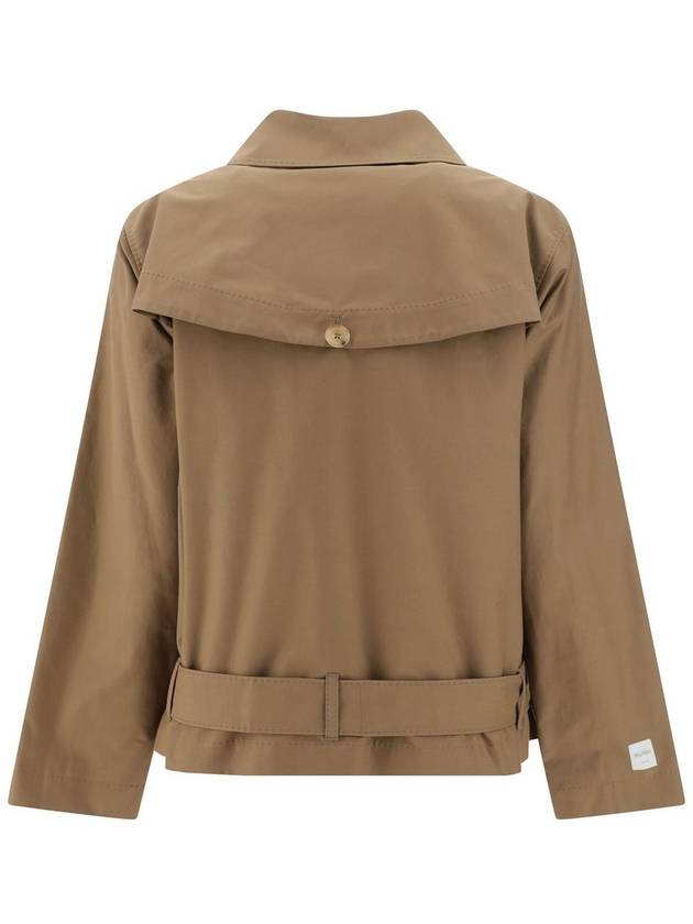 CTrench Side Button Pocket Cotton Trench Coat Light Brown - MAX MARA - BALAAN 3