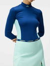 Thabisa Mockneck Long Sleeve T-Shirt Estate Blue - J.LINDEBERG - BALAAN 4