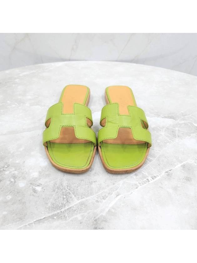 Lux You 35 5 Green Oran Slippers - HERMES - BALAAN 2