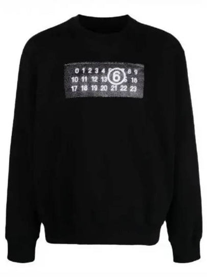 MM6 Margiela Number Logo Sweatshirt Black SH0GU0007S25537900 - MAISON MARGIELA - BALAAN 1