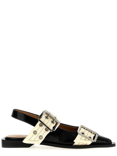 Ganni 'Wide Belt Buckle' Ballet Flats - GANNI - BALAAN 1