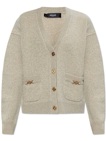 Versace Wool Cardigan, Women's, Beige - VERSACE - BALAAN 1