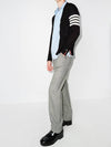 Men's Sustainable Classic Diagonal Wool Cardigan Black - THOM BROWNE - BALAAN 6