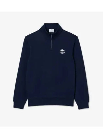 Casual half zip sweatshirt navy - LACOSTE - BALAAN 1