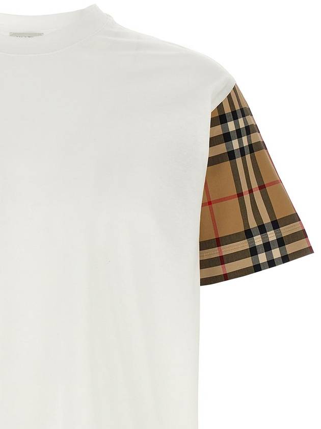 Check Pattern Short Sleeve T-Shirt White - BURBERRY - BALAAN 4