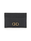 Gancini Card Wallet Black - SALVATORE FERRAGAMO - BALAAN 2