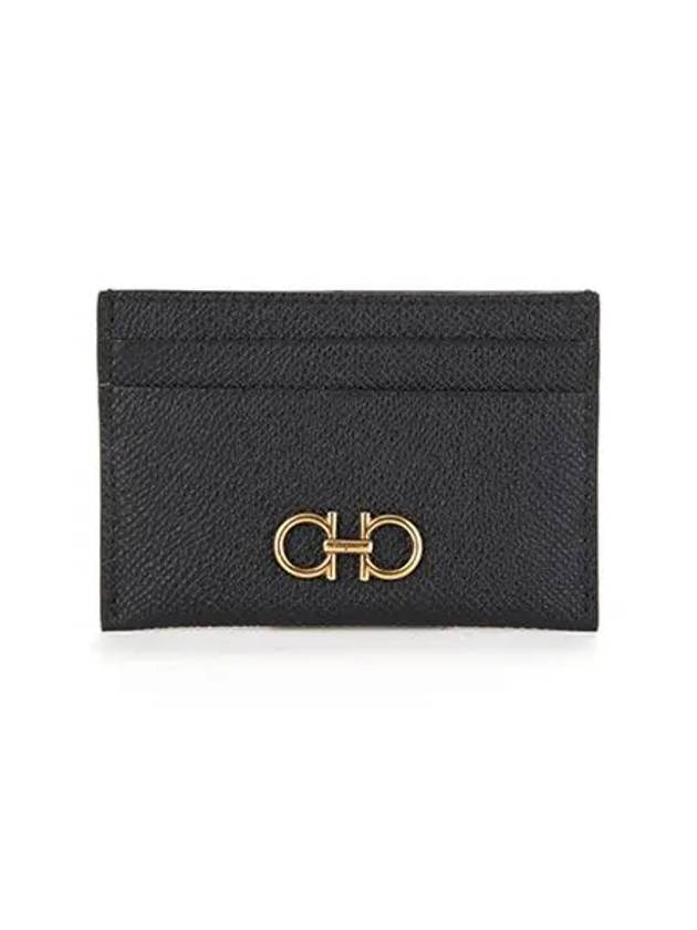 Gancini Card Wallet Black - SALVATORE FERRAGAMO - BALAAN 3