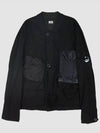 50 Fili Gum Lens Medium Zip-Up Jacket Black - CP COMPANY - BALAAN 3