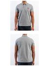 Monogram Logo Patch Short Sleeve Polo Shirt Grey - MONCLER - BALAAN 5