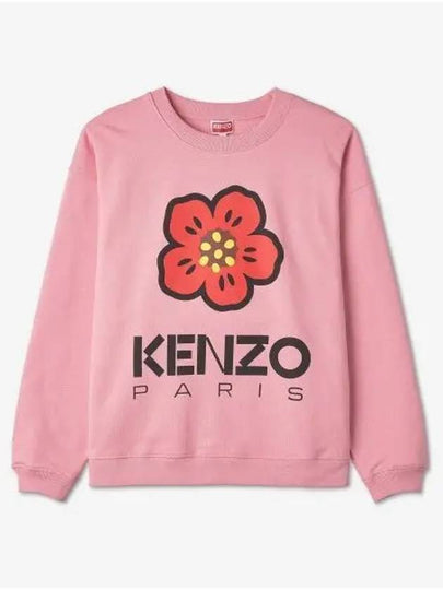 Boke Flower Logo Cotton Sweatshirt Pink - KENZO - BALAAN 2